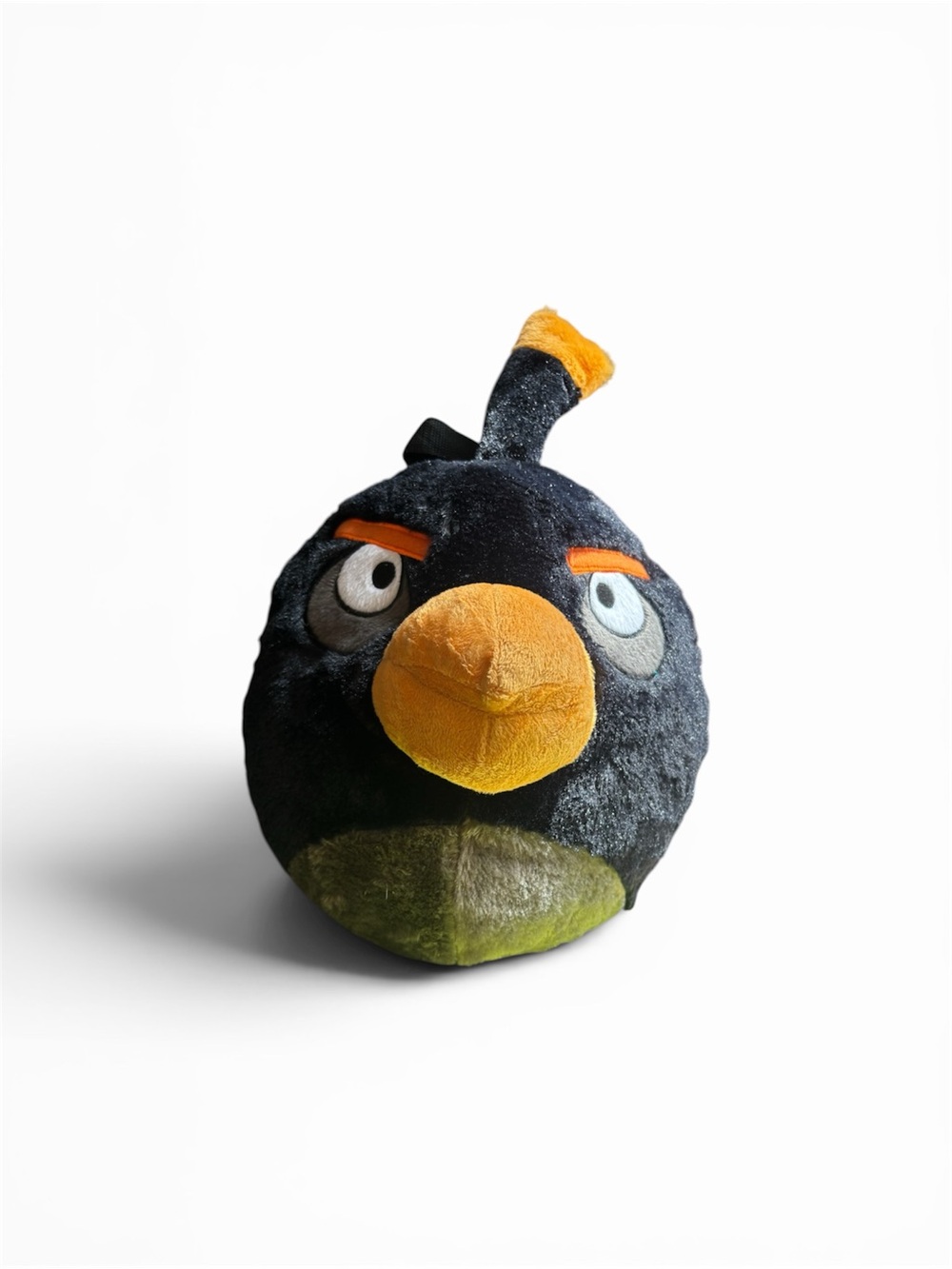 Plush Black & Orange Bird Stuffed Toy - Soft Cuddly Character